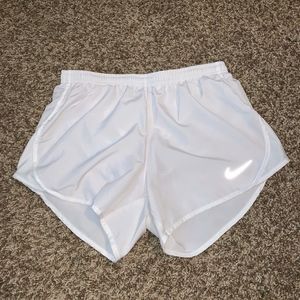 White Nike Running Shorts